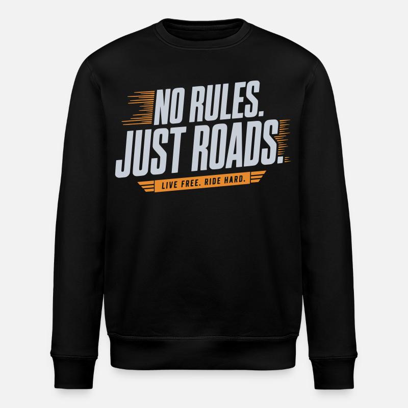 No Rules Just Roads - Stanley/Stella Unisex Bio-Sweatshirt ROLLER - Schwarz