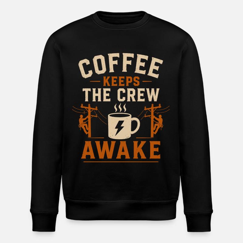 Technologie d’électricien Coffee Energy - Sweat bio ROLLER Stanley/Stella Unisexe - noir