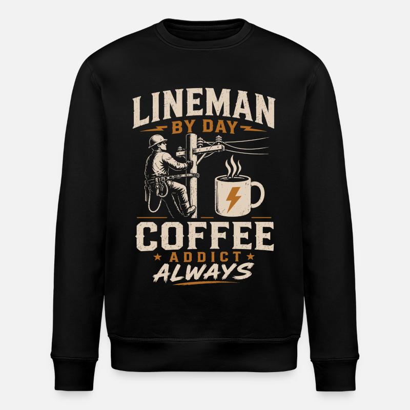 Strom Techniker Kaffee Kabel Arbeit - Stanley/Stella Unisex Bio-Sweatshirt ROLLER - Schwarz