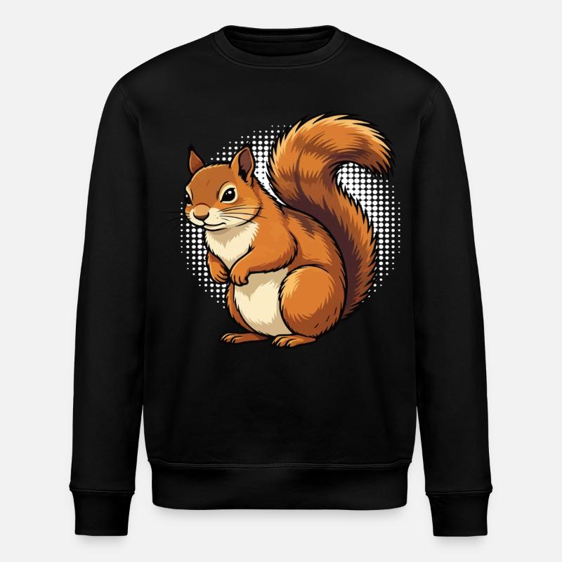 Eichhörnchen Eichhorn Eichhörnchenliebhaber Nager - Stanley/Stella Unisex Bio-Sweatshirt ROLLER - Schwarz