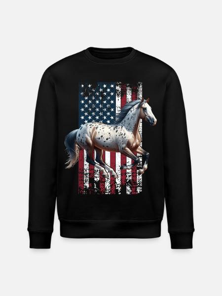 Appaloosa US Appaloosa - Stanley/Stella ROLLER Unisex Organic Sweatshirt - black