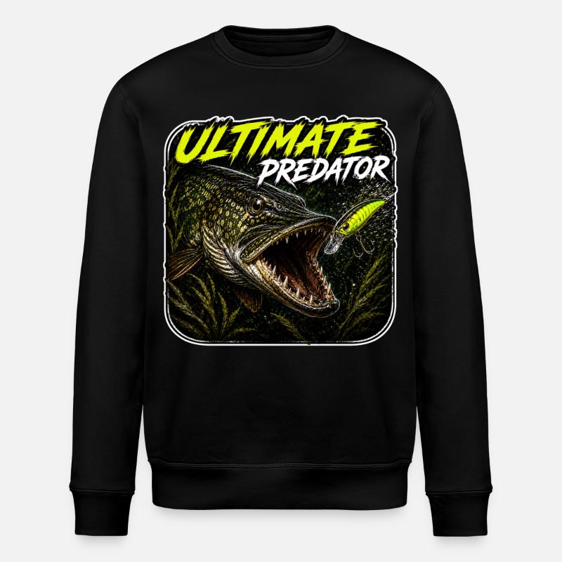 Ultimatives Predator-Hechtfang-Design - Stanley/Stella Unisex Bio-Sweatshirt ROLLER - Schwarz