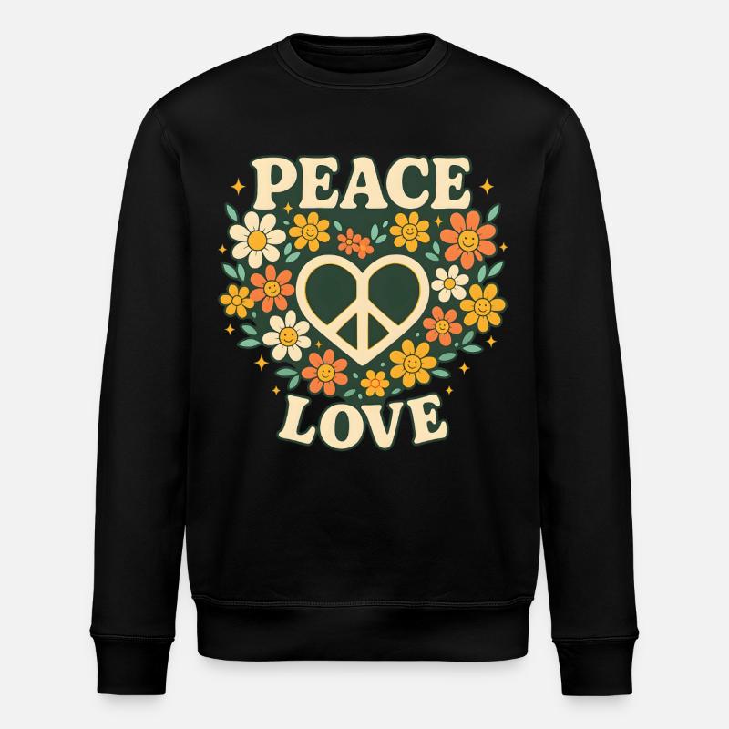 paix amour - Sweat bio ROLLER Stanley/Stella Unisexe - noir