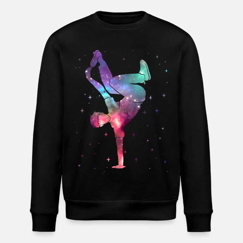Breakdancing Breakdancer Space Breakdance - Stanley/Stella ROLLER Unisex Organic Sweatshirt - black