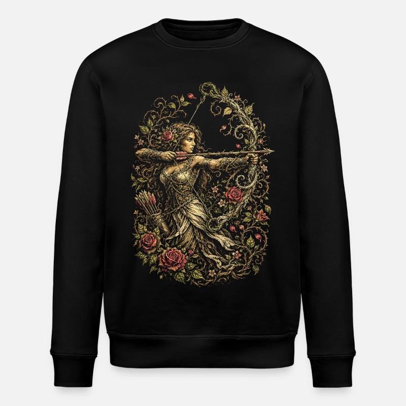 Bogenschießen Bogenschütze - Stanley/Stella Unisex Bio-Sweatshirt ROLLER - Schwarz