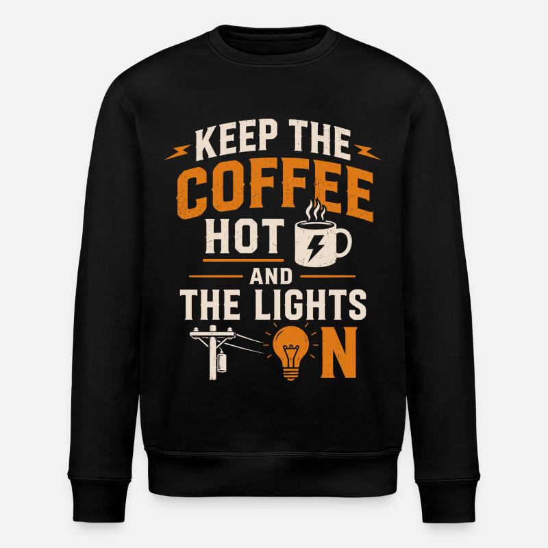 Fleißiger Monteur Kaffeesüchtig - Stanley/Stella Unisex Bio-Sweatshirt ROLLER - Schwarz