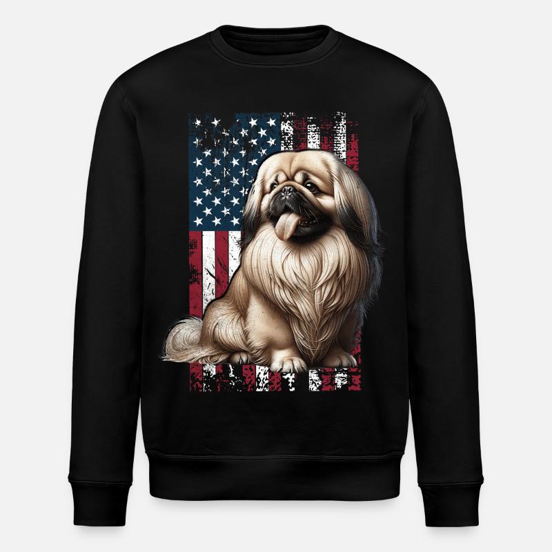 Pékinois américains - Sweat bio ROLLER Stanley/Stella Unisexe - noir