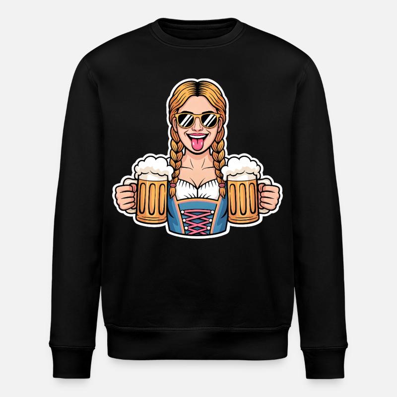 Drindl Beer Bondine - Stanley/Stella ROLLER Unisex Organic Sweatshirt - black