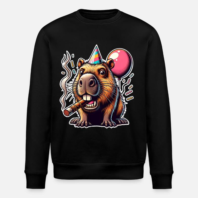Fête de Capybara - Sweat bio ROLLER Stanley/Stella Unisexe - noir