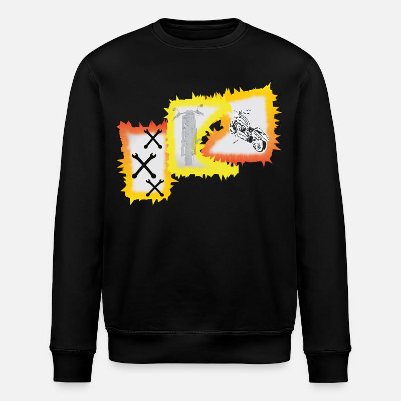 Biker Motorrad Chopper - Stanley/Stella Unisex Bio-Sweatshirt ROLLER - Schwarz