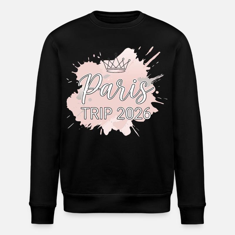Paris Trip 2026 Krone - Stanley/Stella Unisex Bio-Sweatshirt ROLLER - Schwarz