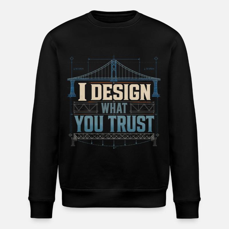 Bridge Engineer Civil Engineering - Stanley/Stella ROLLER Unisex Organic Sweatshirt - black