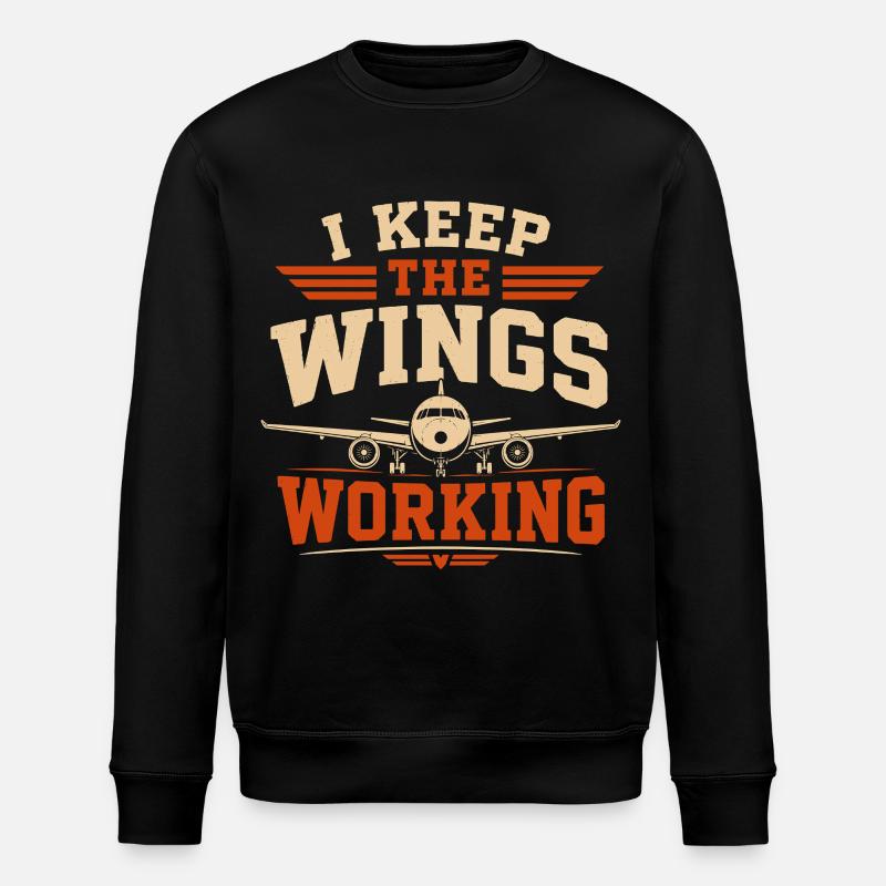 Flugzeug Technik Wartung Und Luftfahrt - Stanley/Stella Unisex Bio-Sweatshirt ROLLER - Schwarz