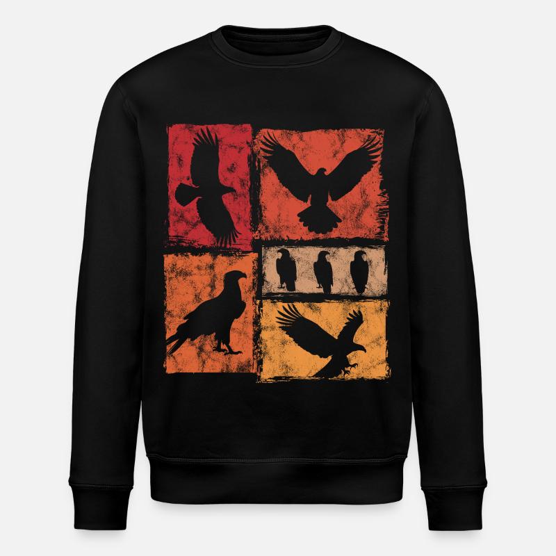 Eagle Retro Animal Print - Sweat bio ROLLER Stanley/Stella Unisexe - noir