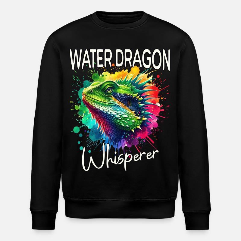 Chinesische Wasseragame Flüsterer - Stanley/Stella Unisex Bio-Sweatshirt ROLLER - Schwarz