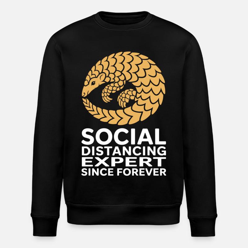 Social Distancing Expert Gürteltier - Stanley/Stella Unisex Bio-Sweatshirt ROLLER - Schwarz