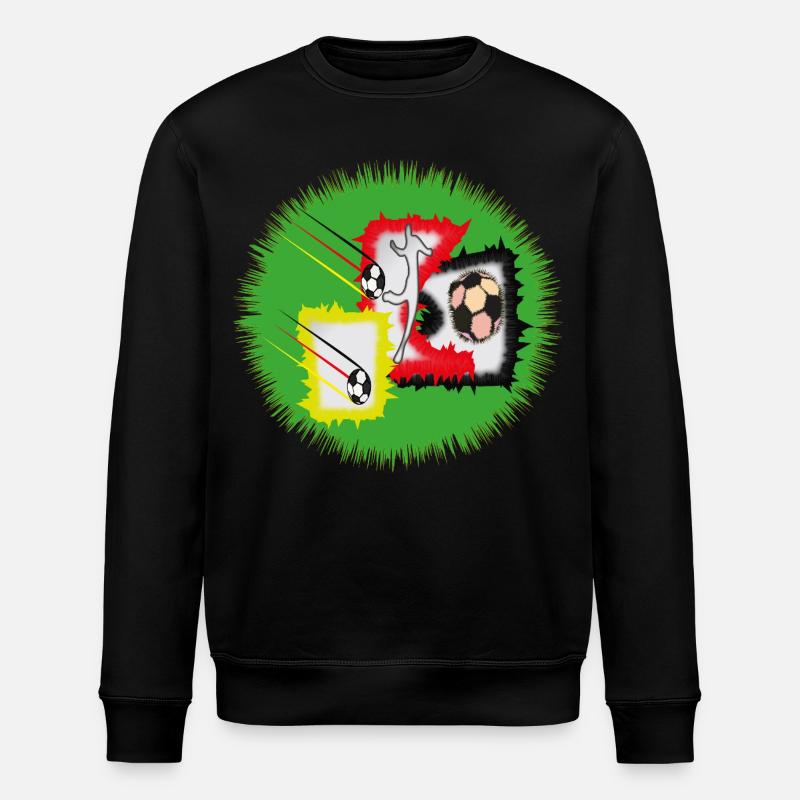 Kinetische Fußball-Explosion - Stanley/Stella Unisex Bio-Sweatshirt ROLLER - Schwarz