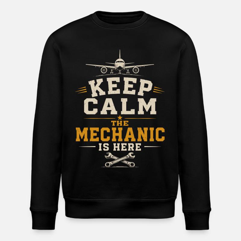 Flugzeugtechnik Luftfahrt Ingenieur Beruf - Stanley/Stella Unisex Bio-Sweatshirt ROLLER - Schwarz
