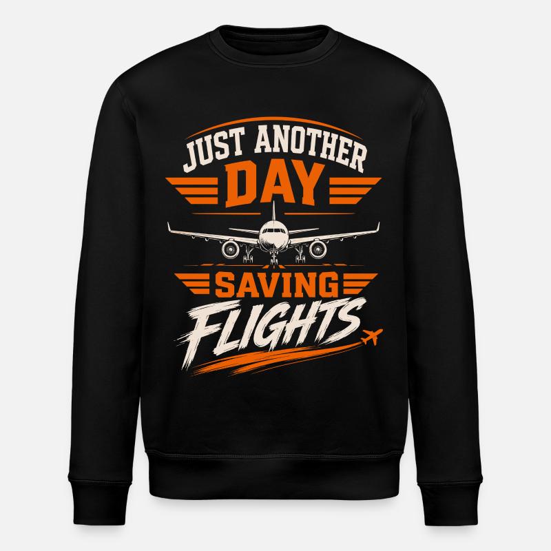 Luftfahrt Technik Wartung Flugzeug Profi - Stanley/Stella Unisex Bio-Sweatshirt ROLLER - Schwarz