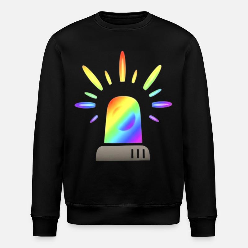 Lumière d’alerte de Sirène arc-en-ciel - Sweat bio ROLLER Stanley/Stella Unisexe - noir