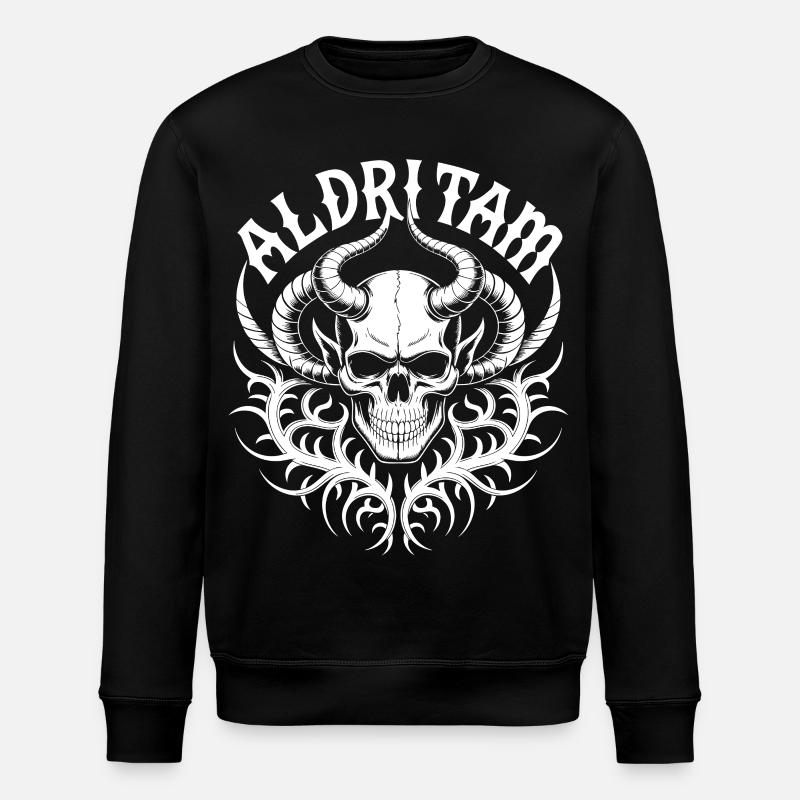 Flammenschädel-Stammeshorn - Stanley/Stella Unisex Bio-Sweatshirt ROLLER - Schwarz