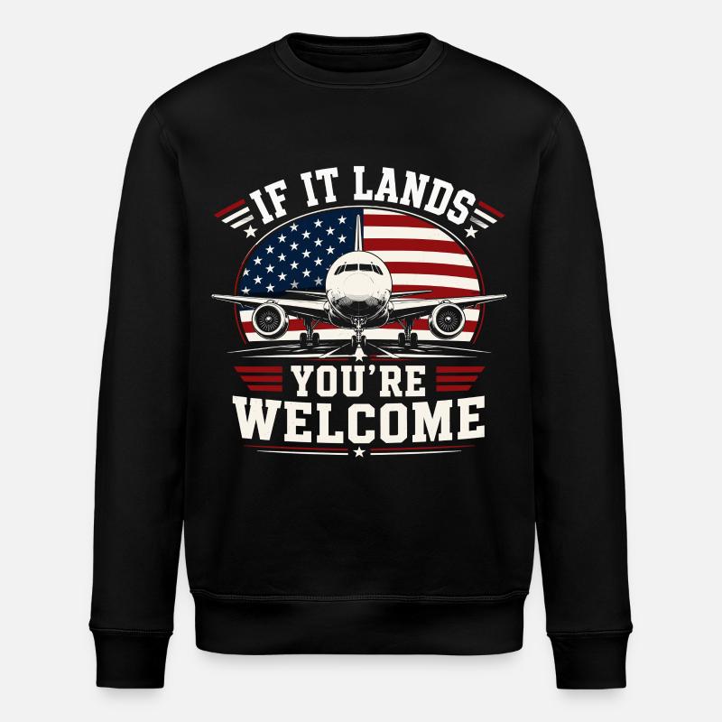 Luftfahrt Techniker Flugzeug Wartung - Stanley/Stella Unisex Bio-Sweatshirt ROLLER - Schwarz