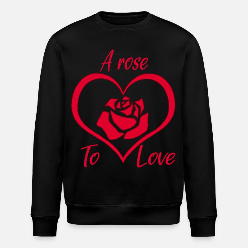 Une rose pour aimer - Sweat bio ROLLER Stanley/Stella Unisexe - noir