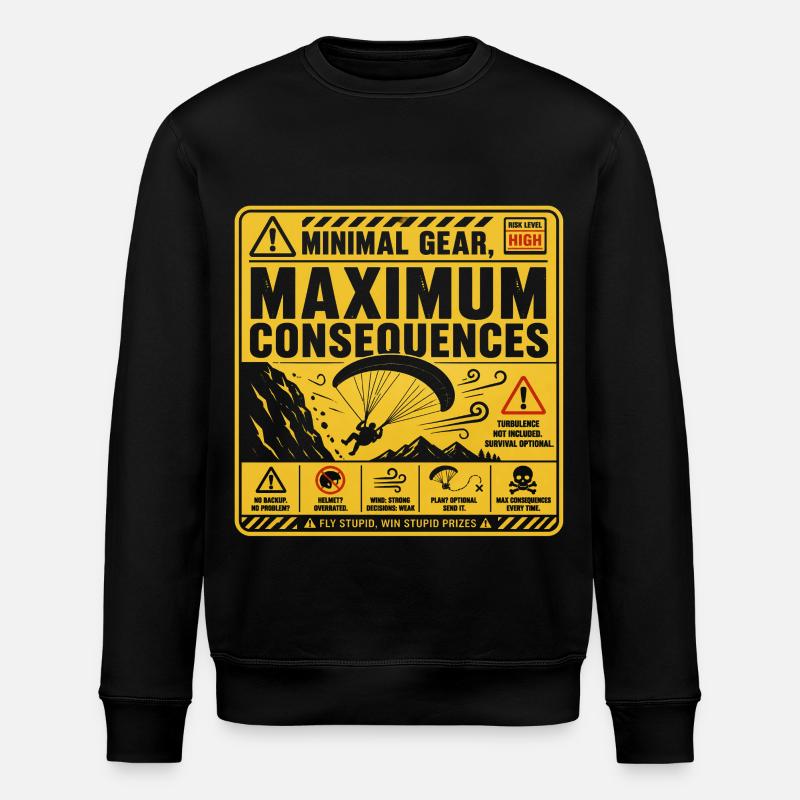 Paragliding Paraglider Glider - Stanley/Stella ROLLER Unisex Organic Sweatshirt - black