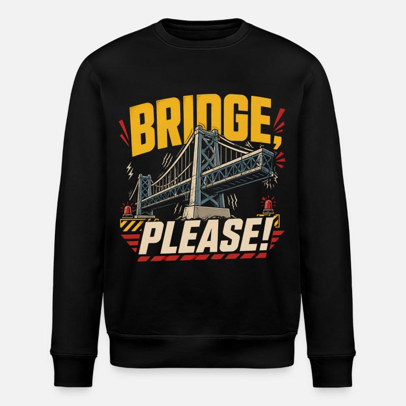 Bridge Engineer Civil Engineering - Stanley/Stella ROLLER Unisex Organic Sweatshirt - black