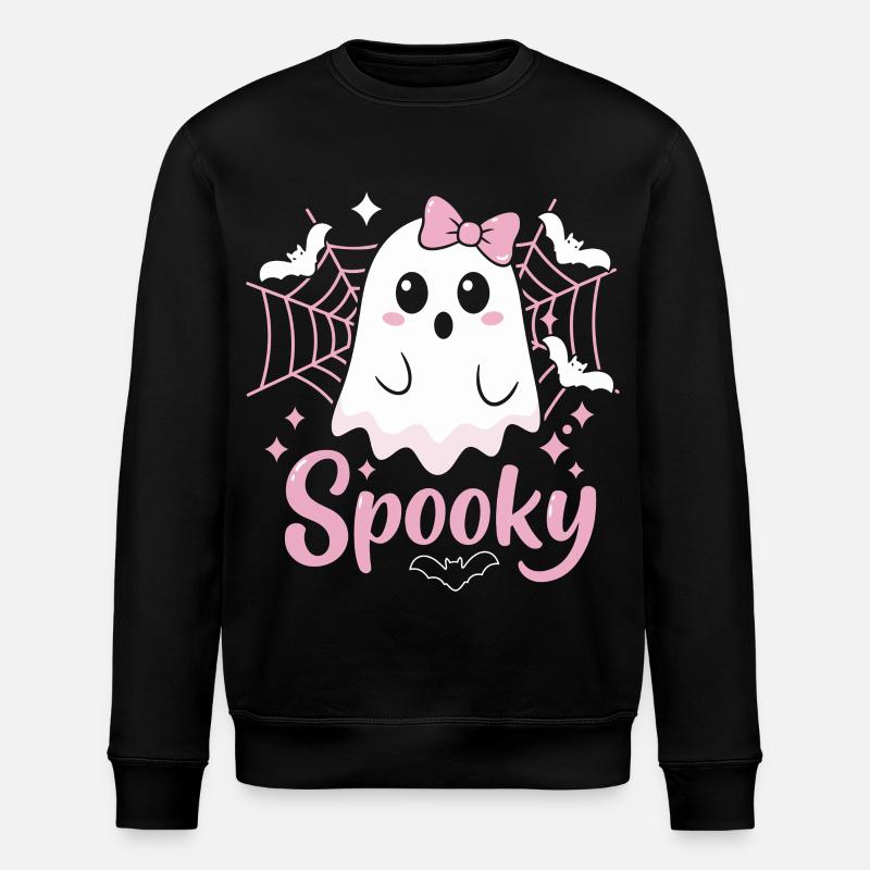 Spooky Ghost Halloween - Stanley/Stella Unisex Bio-Sweatshirt ROLLER - Schwarz