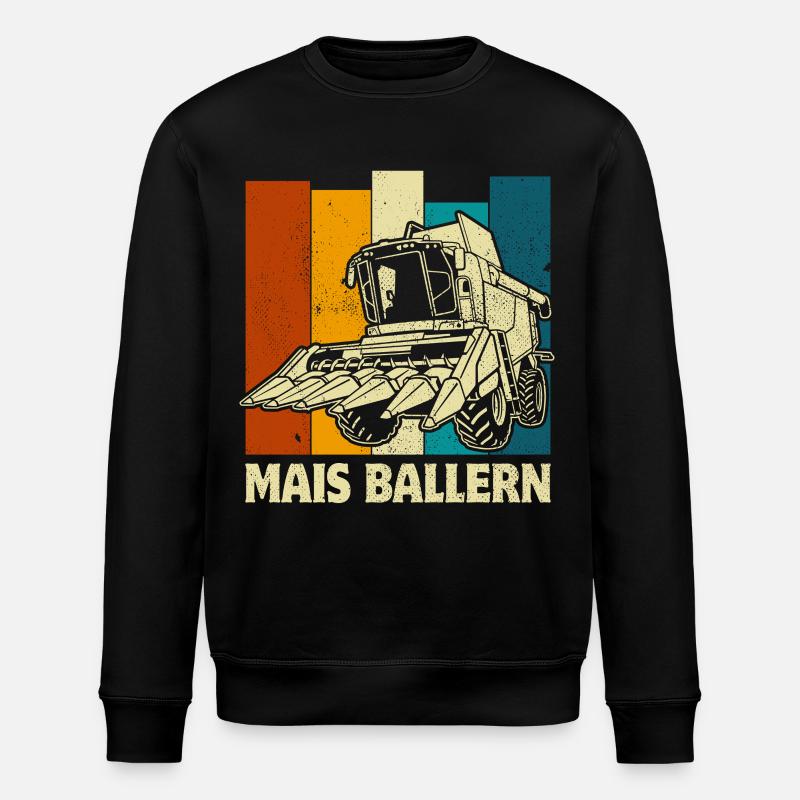 Mais | Maisernte | Maiskolben - Stanley/Stella Unisex Bio-Sweatshirt ROLLER - Schwarz