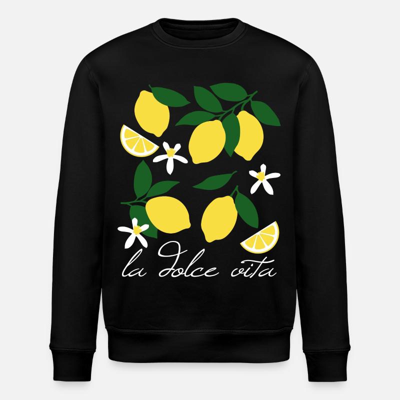 La Dolce Vita Zitronen - Stanley/Stella Unisex Bio-Sweatshirt ROLLER - Schwarz