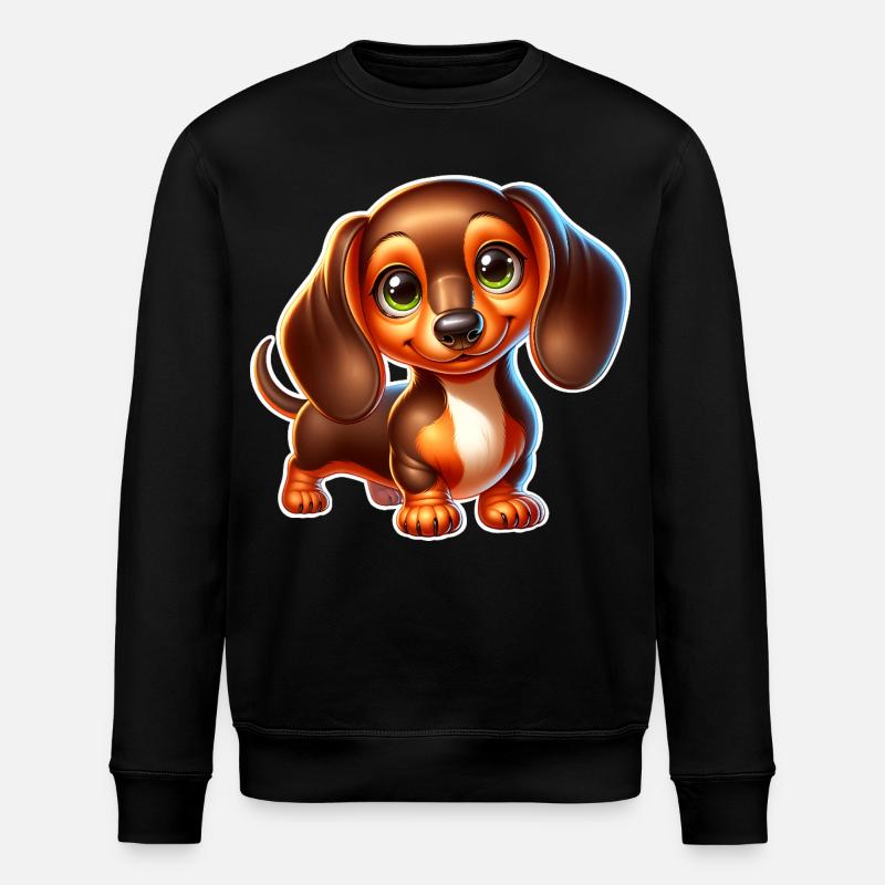 Dackel - Stanley/Stella Unisex Bio-Sweatshirt ROLLER - Schwarz