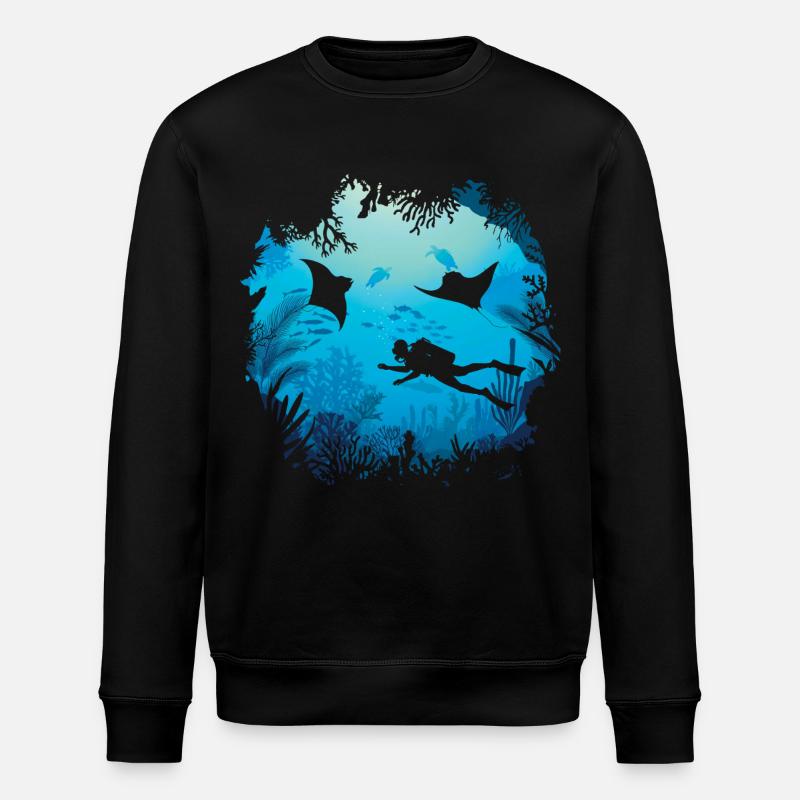 Ozeantauchen - Stanley/Stella Unisex Bio-Sweatshirt ROLLER - Schwarz