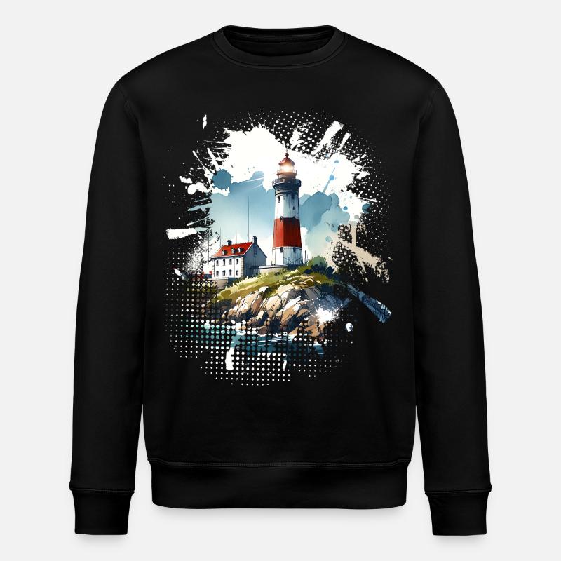 Leuchtturm - Stanley/Stella Unisex Bio-Sweatshirt ROLLER - Schwarz