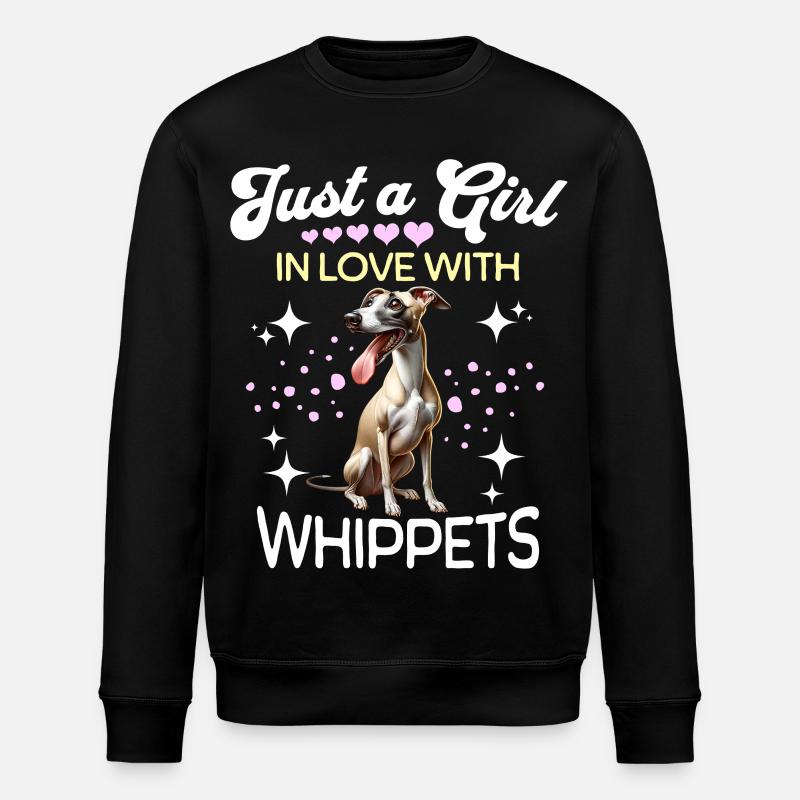Windhund Mädchen - Stanley/Stella Unisex Bio-Sweatshirt ROLLER - Schwarz