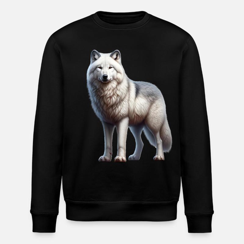 Arctic wolf - Stanley/Stella ROLLER Unisex Organic Sweatshirt - black