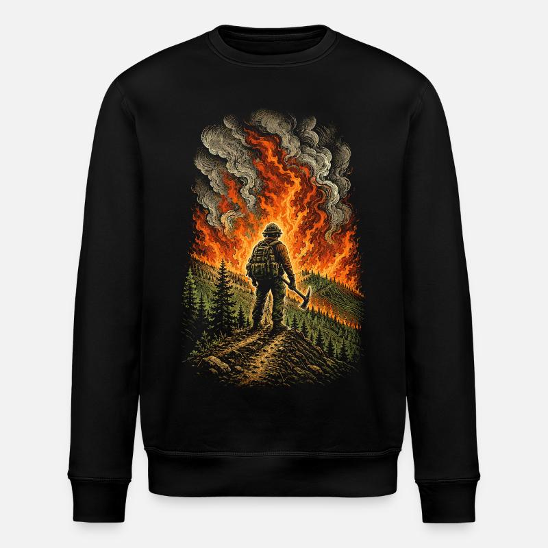 Fire brigade fire brigade groups - Stanley/Stella ROLLER Unisex Organic Sweatshirt - black
