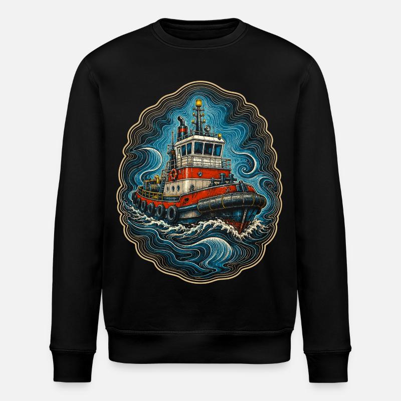 Schleppschiffe Schlepper - Stanley/Stella Unisex Bio-Sweatshirt ROLLER - Schwarz