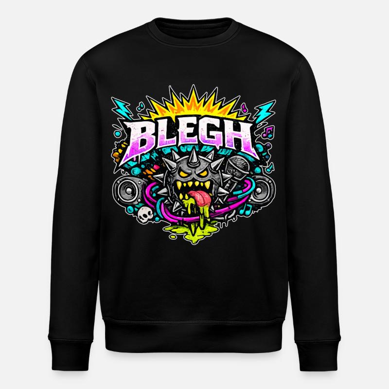 Blegh Comic Edition - Stanley/Stella ROLLER Unisex Organic Sweatshirt - black