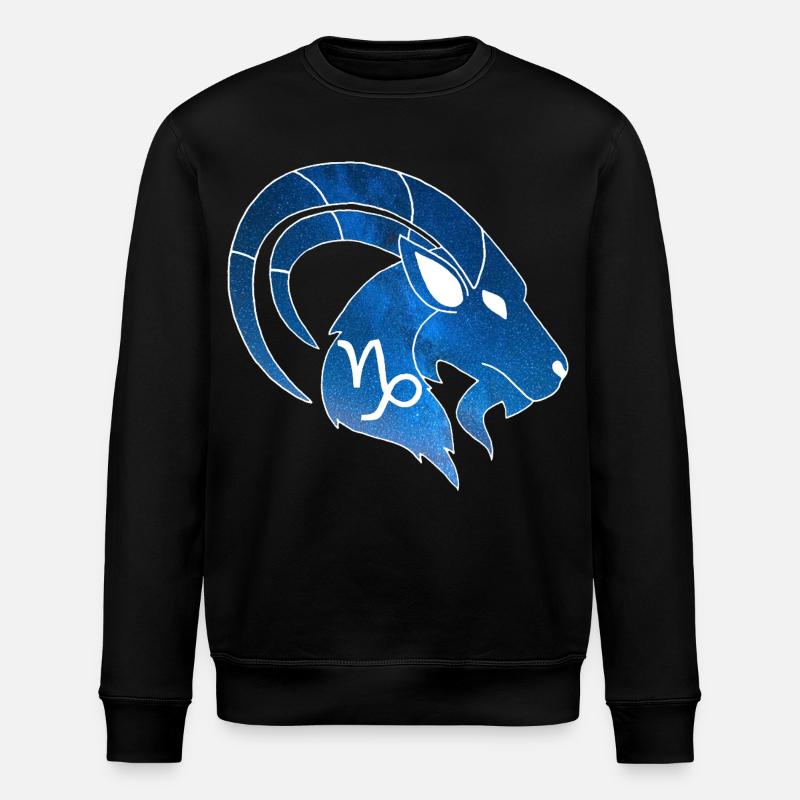 Steinbock und das Universum - Stanley/Stella Unisex Bio-Sweatshirt ROLLER - Schwarz