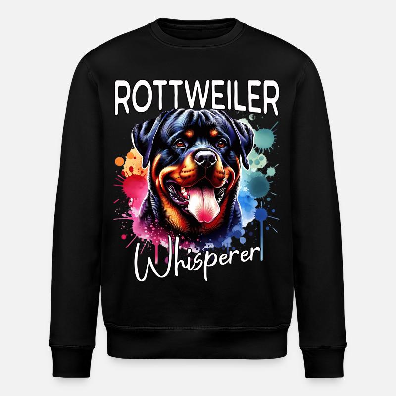 Rottweiler Flüsterer - Stanley/Stella Unisex Bio-Sweatshirt ROLLER - Schwarz