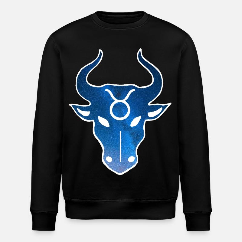 Stier und das Universum - Stanley/Stella Unisex Bio-Sweatshirt ROLLER - Schwarz
