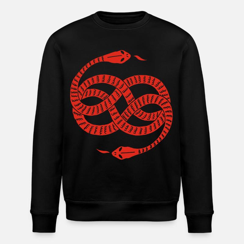 Infinite Red Snakes - Stanley/Stella ROLLER Unisex Organic Sweatshirt - black