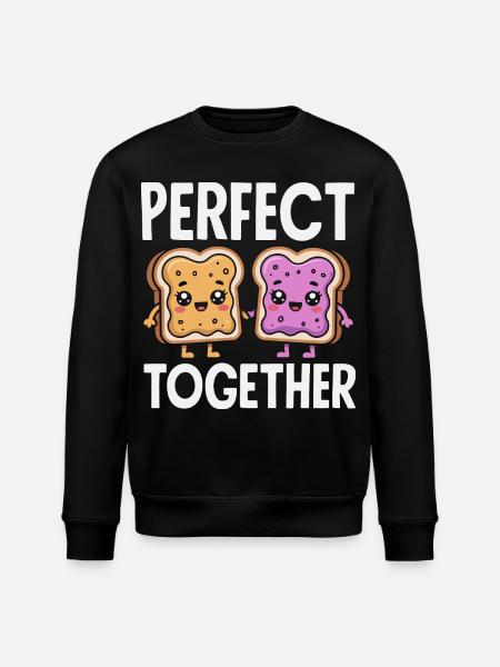 Peanut Butter & Jam Partner Look Design - Stanley/Stella ROLLER Unisex Organic Sweatshirt - black