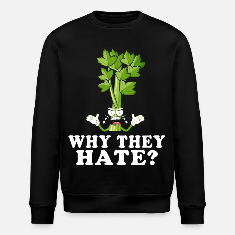 Celery Rage Why They Hate? - Stanley/Stella ROLLER Unisex Organic Sweatshirt - black
