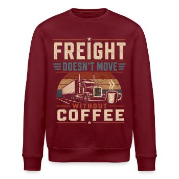 Truck Driver Coffee Caffeine - Stanley/Stella ROLLER Unisex Organic Sweatshirt - burgundy - Front - Nik (191cm)
