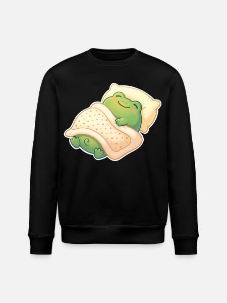 Frog Sleeping - Stanley/Stella ROLLER Unisex Organic Sweatshirt - black