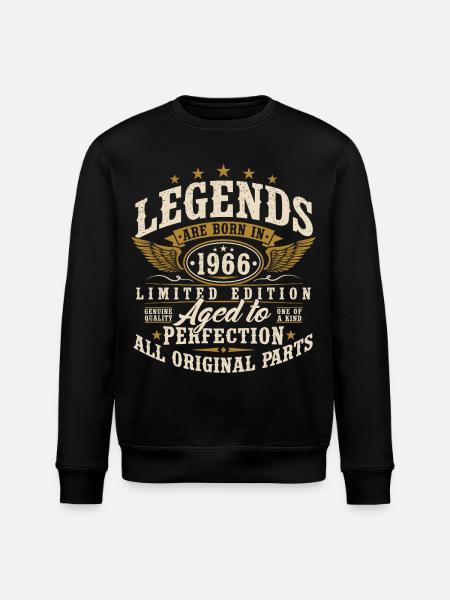 1966 Né 60e anniversaire 60 ans - Sweat bio ROLLER Stanley/Stella Unisexe - noir