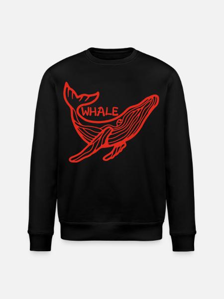 Der Riese der Ozeane (rot) - Stanley/Stella Unisex Bio-Sweatshirt ROLLER - Schwarz